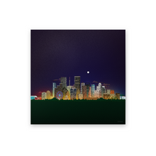 Load image into Gallery viewer, 8-bit Houston Skyline (Night) Print