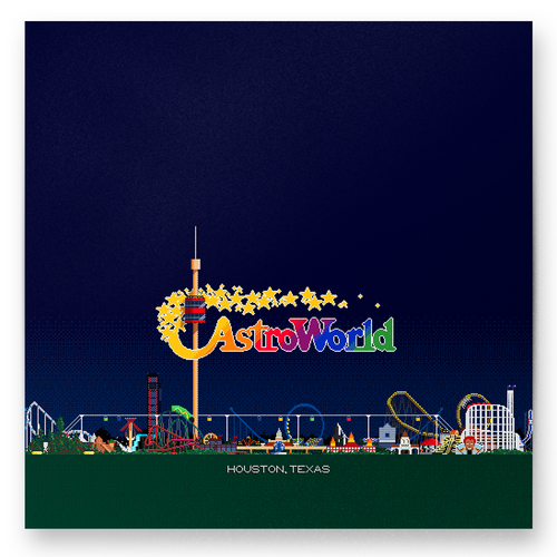 8-bit Astroworld Skyline
