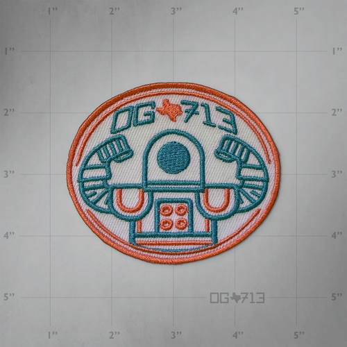 OG713 Seal (Coral/Teal Version) - Embroidered Patch